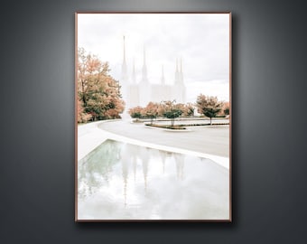 Washington DC Temple, digital image, DC LDS temple, lds missionary, lds christmas, dc temple photo, wa dc mission, conference printable