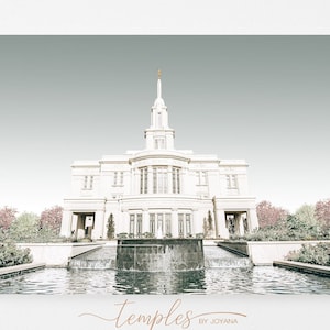 Payson UT LDS temple | digital download | artistic finish, temple art | lds printable, lds decor, relief society decor | Payson temple photo