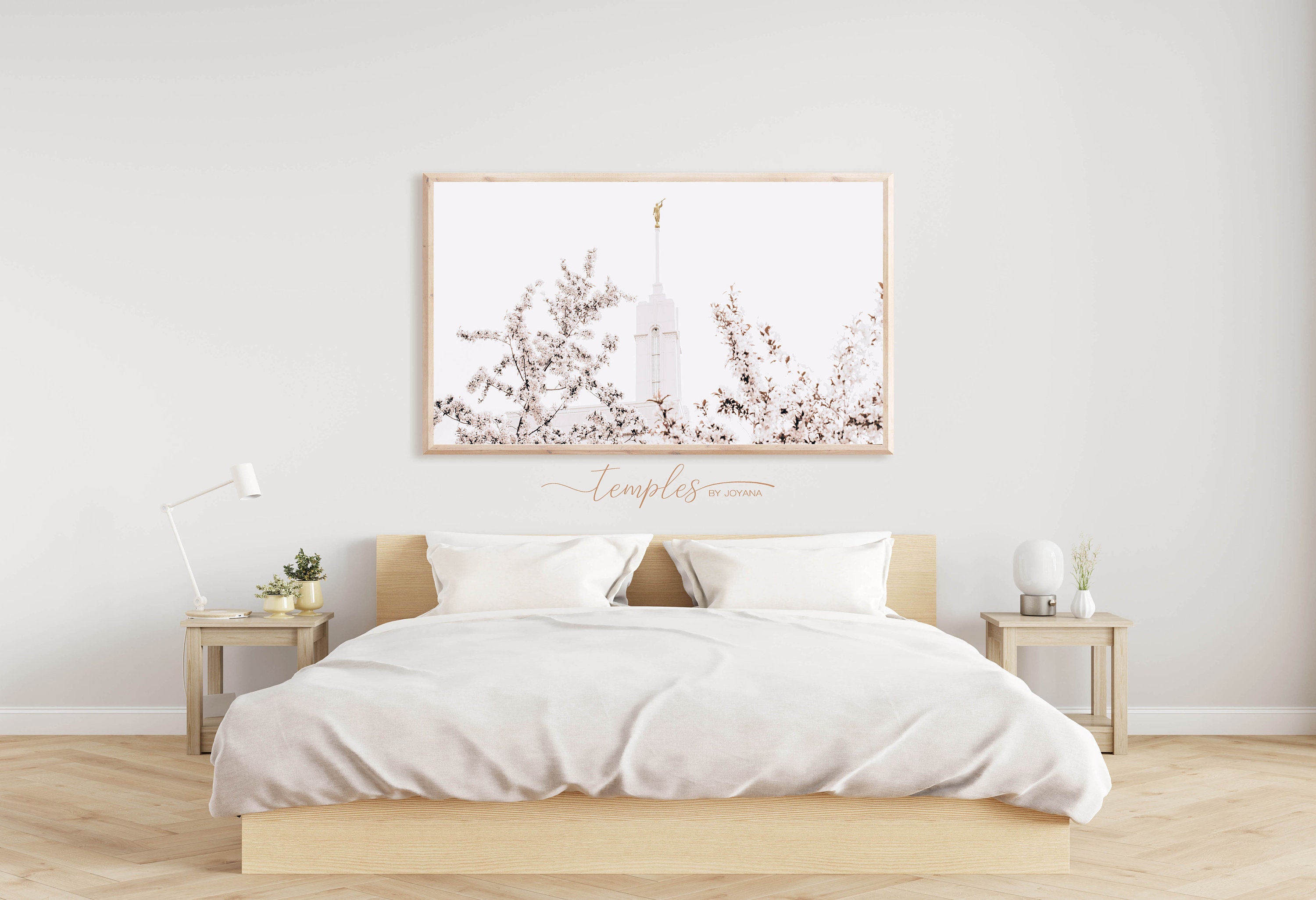 Cherry Blossoms Moroni LDS Temple Print UT Temple Photo - Etsy