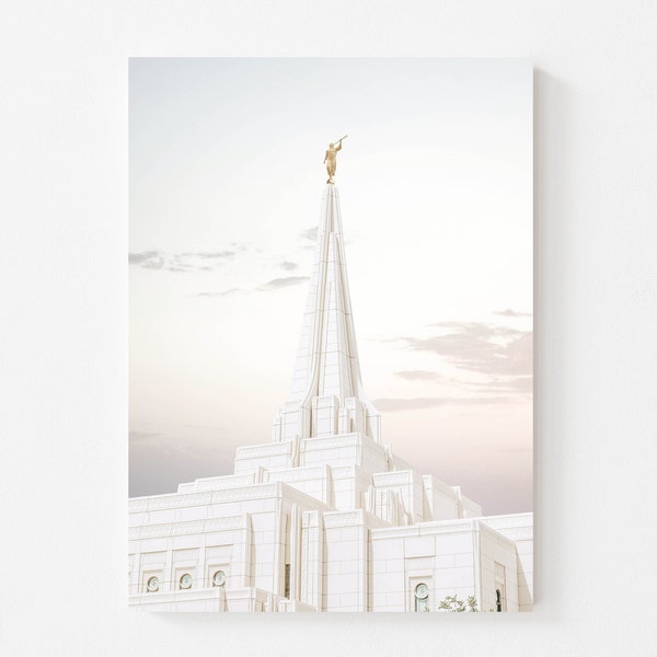 Gilbert AZ temple, digital image, modern artistic finish, LDS temple art