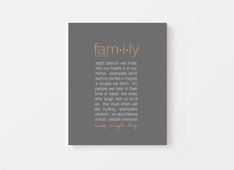 Family Definition Printable, Digital Download, Family Poster, Family ...