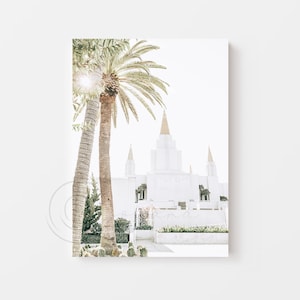 Oakland CA LDS temple, digital image, Oakland temple photo, artistic grainy finish, lds home decor, CA temple, lds gift, Oakland temple pic
