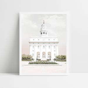 Nauvoo LDS temple, digital photo, artistic, lds wedding gift, lds wall art, lds printable, temple photo, Nauvoo temple, Illinois temple