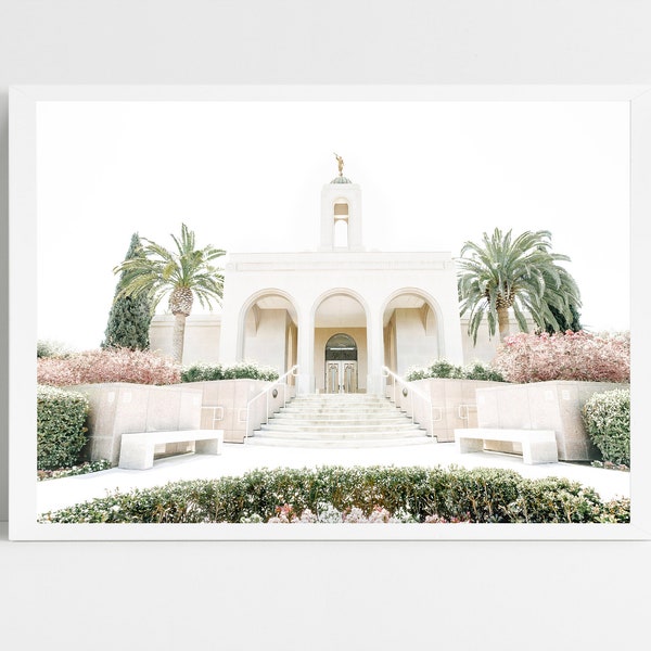 Newport Beach, CA LDS temple | digital print, temple photo | CA lds temple, lds decor, temple wedding, yw printable | Newport Beach temple