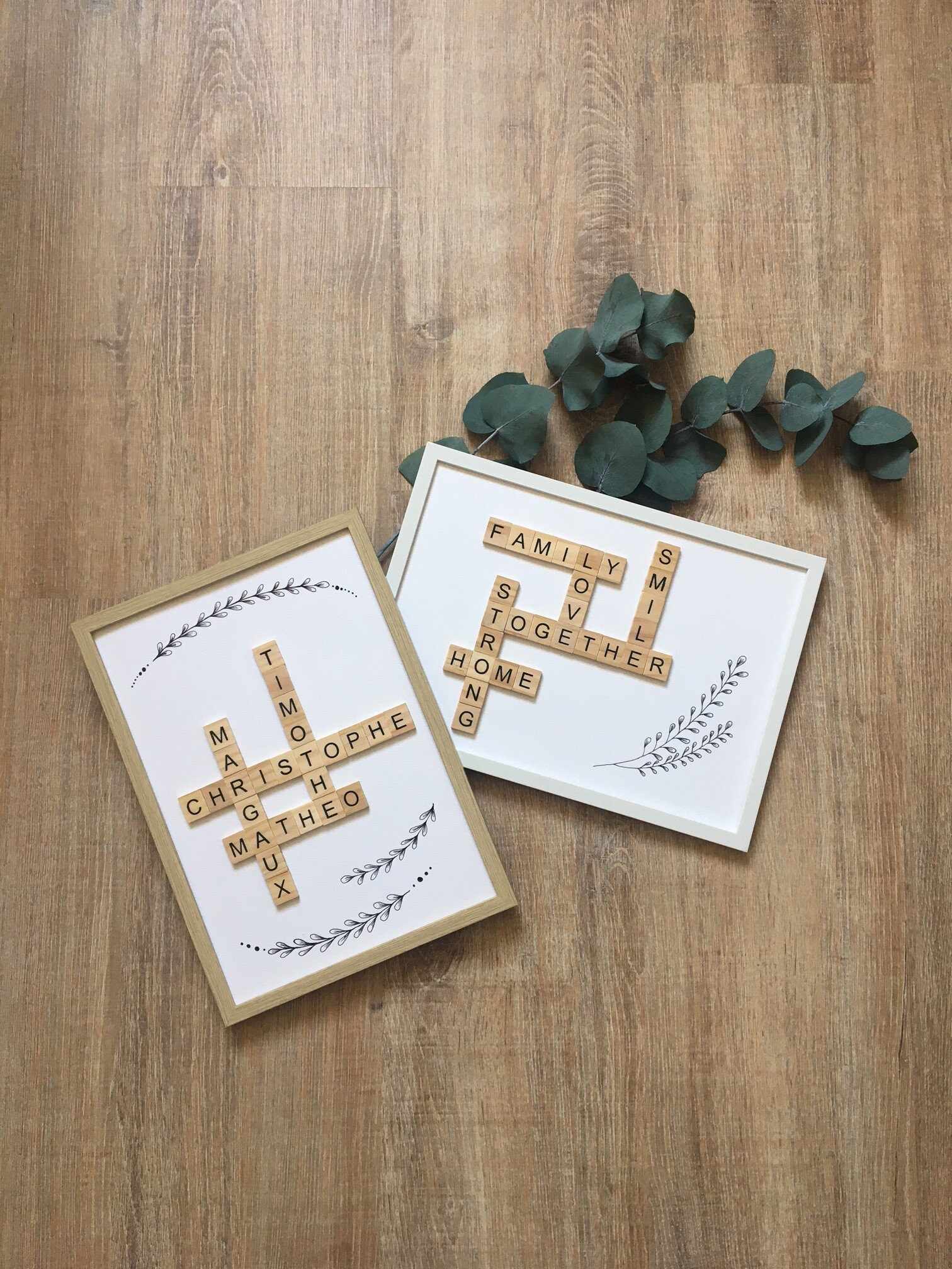 Cadre Personnalisé Mots Croisés Famille