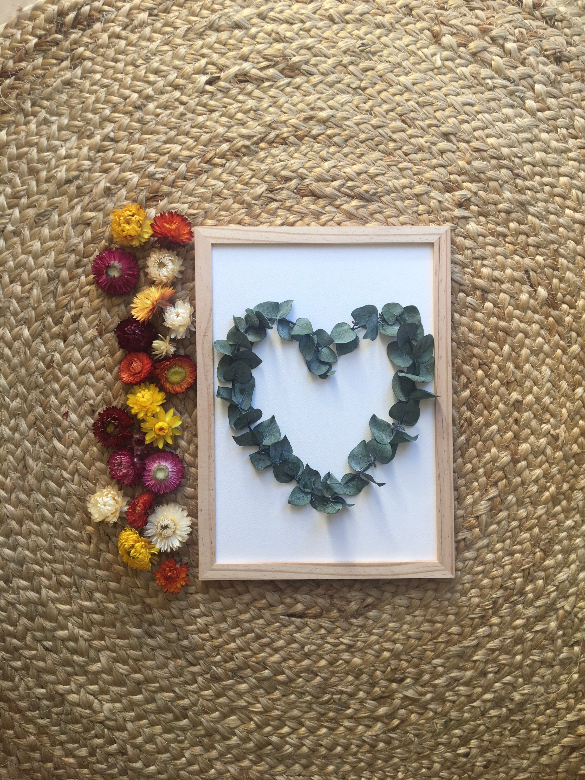 Cœur en Eucalyptus Stabilisé