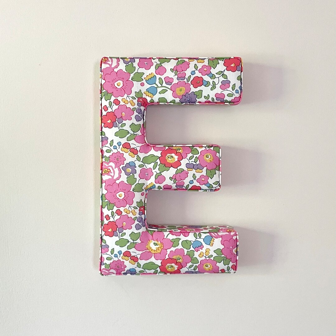 Fabric Letters Nursery Decor Nursery Inspo New Baby Gift Liberty Print