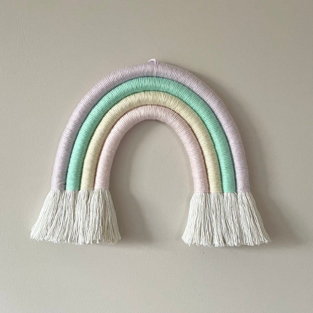 LARGE Rainbow Wall Hanging Macrame Wall Hanging Fibre Art Rainbow Wall