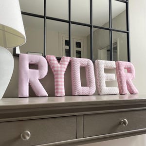 Pink Fabric Letters - Nursery Decor - Nursery Inspo -  Wall Hanging - Wall Letter - Nursery Wall Decor