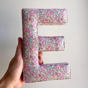 Fabric Letter - Nursery Decor - Nursery Inspo - Liberty Print Fabric - Wall Hanging - Wall Letter