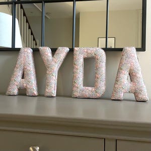 Fabric Letter - Nursery Decor - Nursery Inspo - Liberty Print Fabric - Wall Hanging - Wall Letter - Nursery Wall Decor