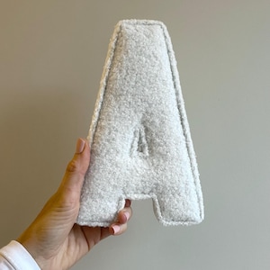 Bouclé Fabric Letter - new baby gift - Nursery wall art - Nursery Inspo - baby gift - fabric name sign - Wall Letter -  cushion letter