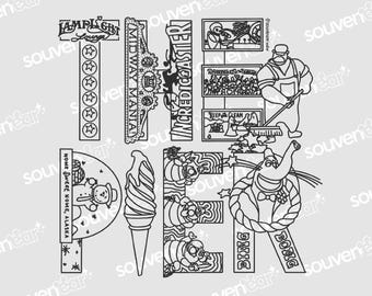 Disney California Adventure Lands Coloring Sheet Collection