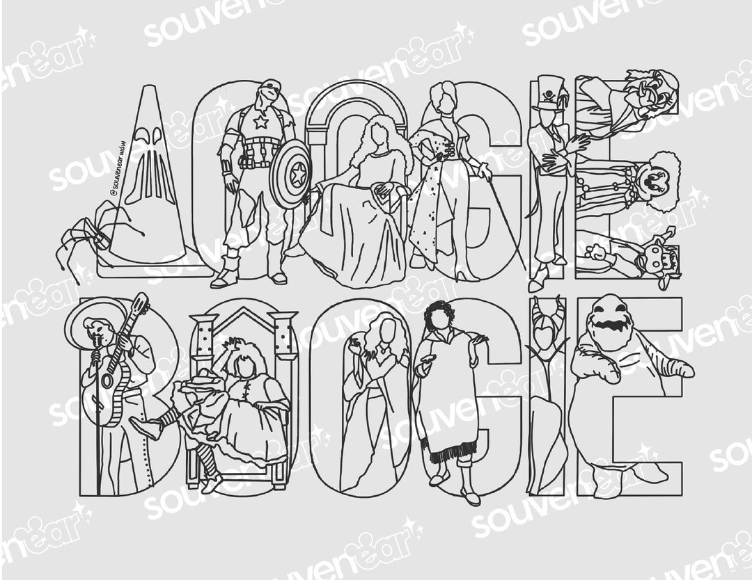 Oogie Boogie Bash Coloring Sheet Etsy