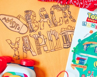 Adult Extra Large Toy Story Land Test Print Tee