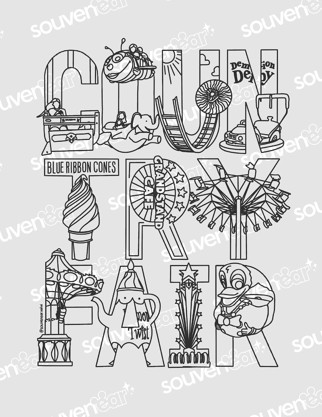 Dollywood Country Fair Coloring Sheet - Etsy