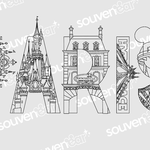 Disneyland Paris Coloring Sheet - Etsy Ireland