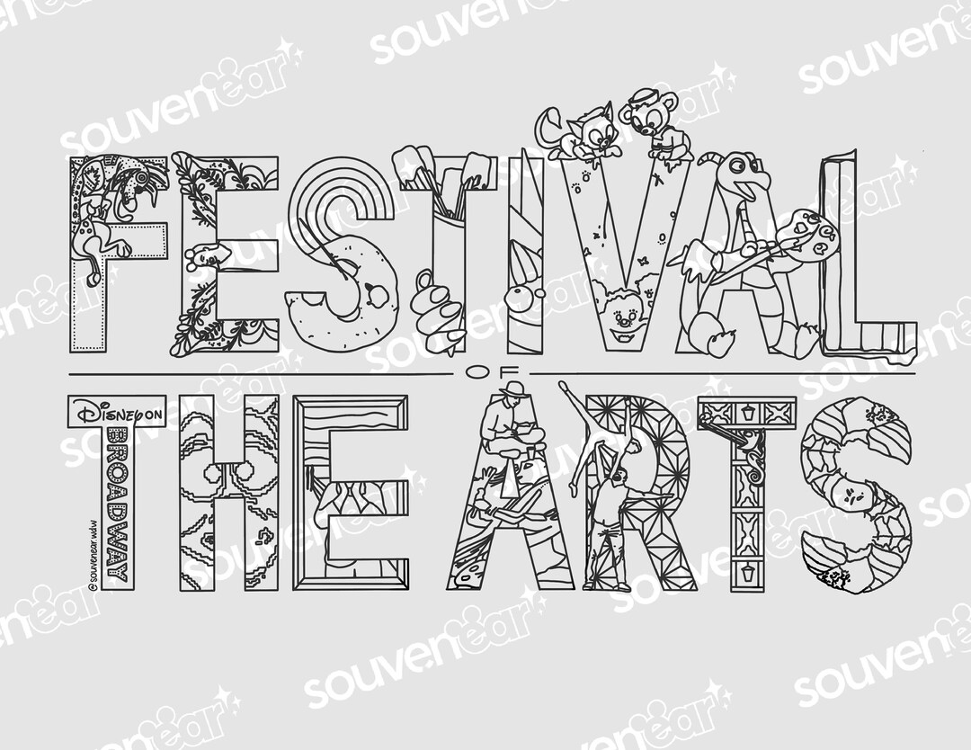 Festival of the Arts Coloring Sheet Etsy