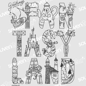 Magic Kingdom Coloring Sheet Collection image 2