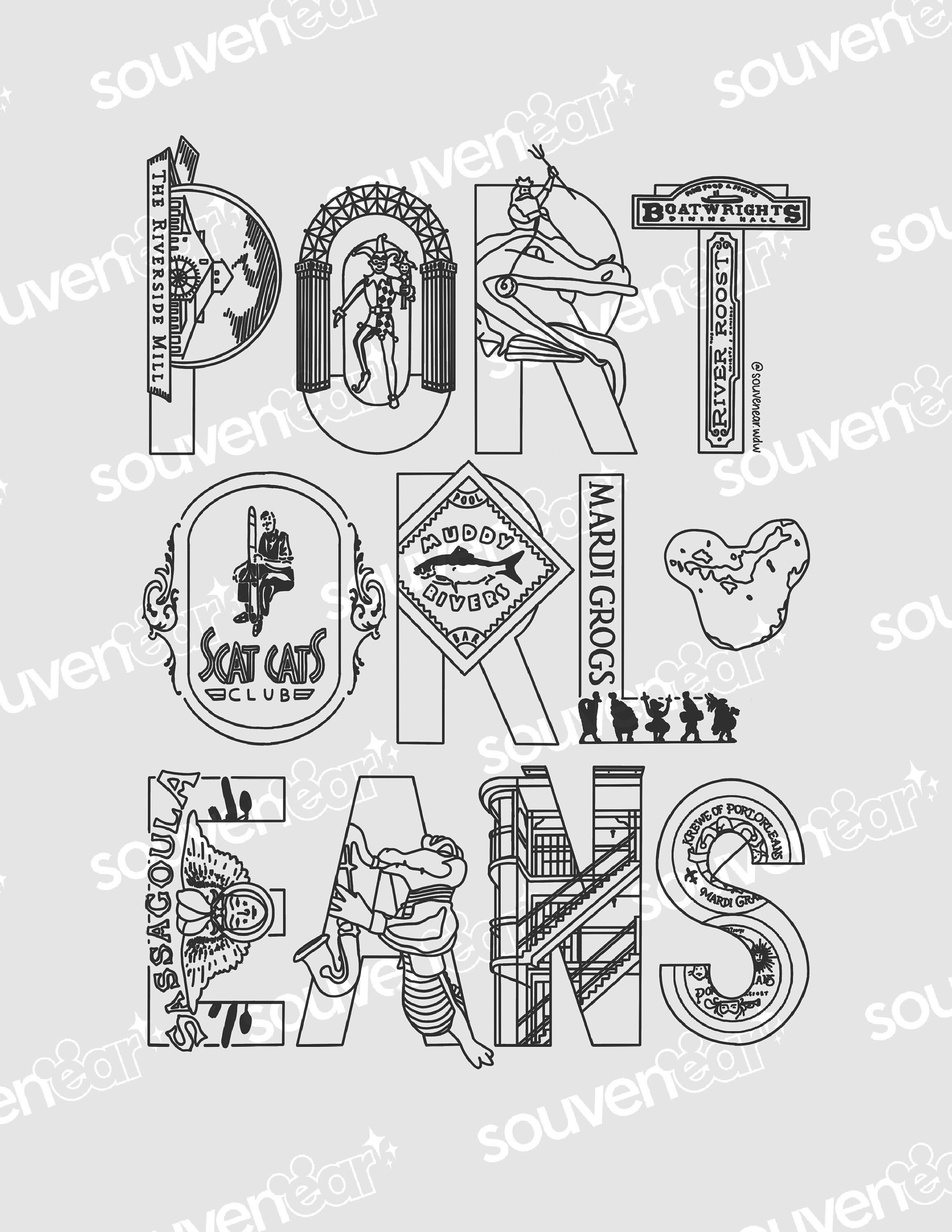 WDW Moderate Resorts Coloring Sheet Collection