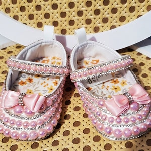 Custom Pearl Baby Shoes