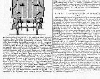 Saloon Carriage. Built at the Cambrian Works, Oswestry for Earl Vane the chairman of the Cambrian Railways Company Mr A. Walker, Engineer.