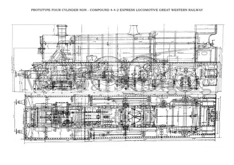 Gwr Prototypes Great Western Railway Prototype 4-4-2 Atlantic Locomotive North Star ...