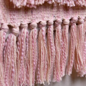 Throw blanket | Handmade Blankets | Boho Throw Blanket | Fringe Throw | Colorful Blanket, pink throw blanket | Blanket, Boho Throw,67"x51" image 6