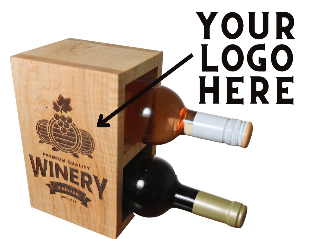 Countertop Wine Rack Logo Personalization Branded Wine Etsy