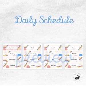 Classroom schedule rainbow style