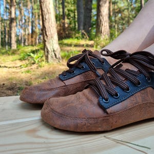 Natural Leather Barefoot Sneakers – Minimalist Feel the Ground Shoes *