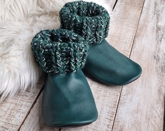 Warm House Shoes , Leather Slipper Boots , Winter Comfortable Slippers , Above Ankle Boot Slippers