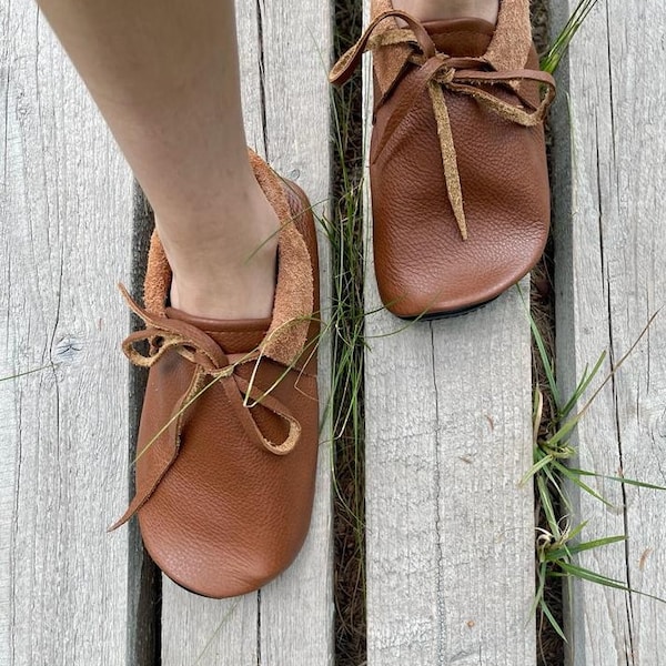 Elegant Leather Barefoot Shoes for Outdoor Walking