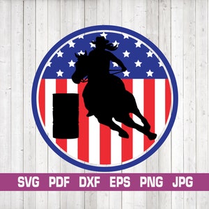 USA American Flag Gifts for Barrel Racers,Women Barrel Racing SVG File,Female Barrel Racer,Western Rodeo SVG Cricut,Silhouette,Cameo