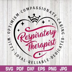 Respiratory Therapist Svg: Heart Design, Caring Professional (Digital Download)