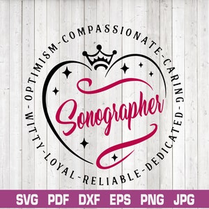 Sonographer Team SVG: Shirt Design, Appreciation Gift (Digital Download)