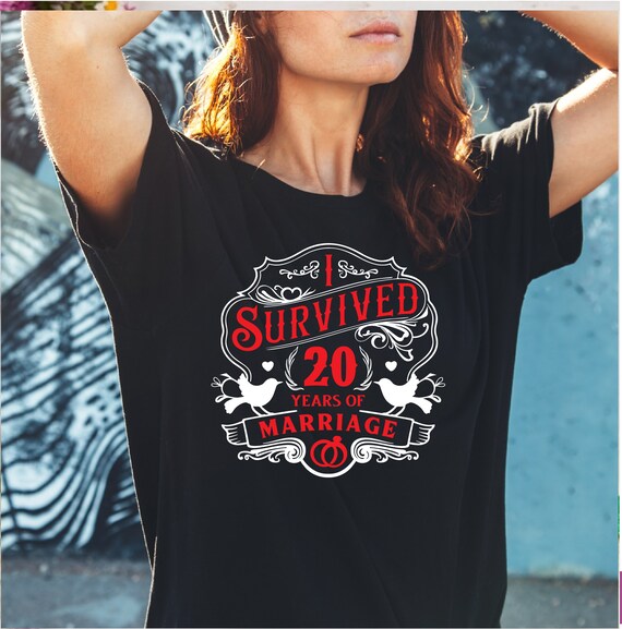 Cool 20th Wedding Anniversary Gift For Husband Wife T-Shirt Cool 20th Wedding Anniversary Gift For Husband Wife T-Shirt