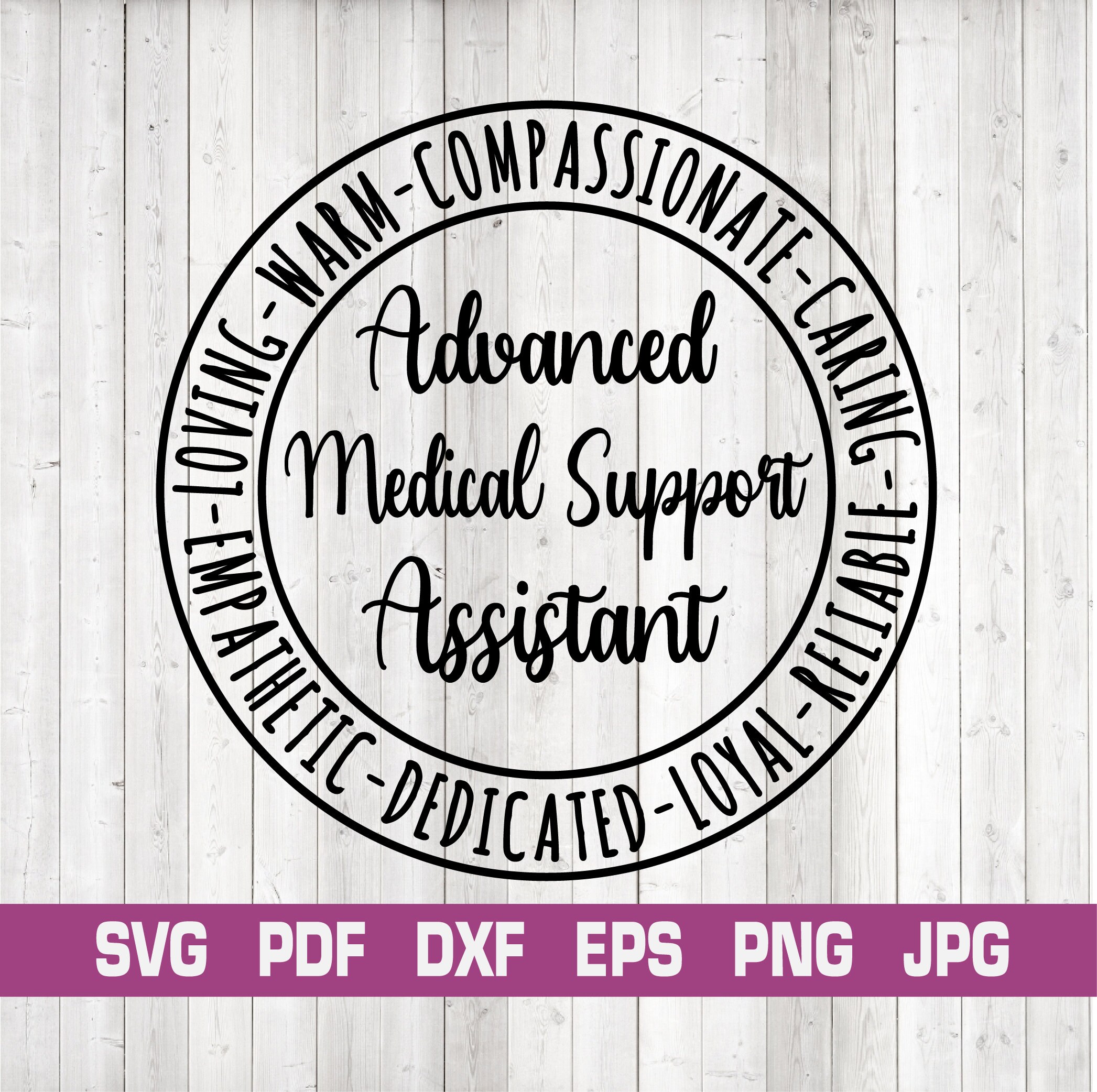 advanced-medical-support-assistant-svgadvanced-medical-etsy