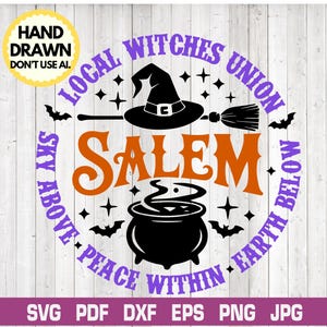 Union locale des sorcières Salem SVG, sorcières Brew Png, sorcière artisanat des cliparts, sorcières SVG, SVG sorcière de Salem, sorcière Halloween Svg, chemise de sorcière de Salem