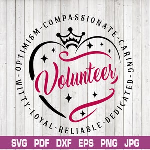 Volontario in formato Svg,Operatore sanitario in formato Svg,Volontario in formato Svg,Regalo di volontariato in formato SVG,PT in formato SVG,Cricut & silhouette,Abbigliamento in formato Svg,Camicia di volontariato,Carità in formato Svg