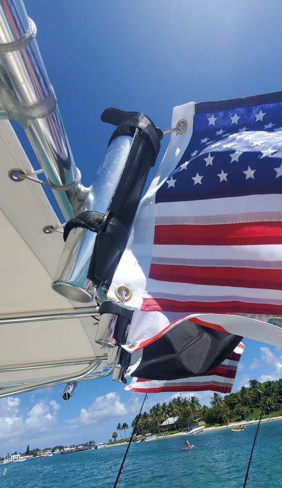 Boat Rod Holder American Flag Pole For - US Marine Flag With Heavy-Duty