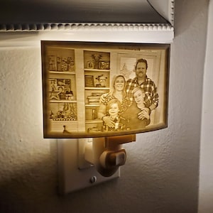 Lithophane Keepsake Photo Night Light, Windowsill, Dresser, gift for grand parents, child&#39;s night light, etc. 3D Printed