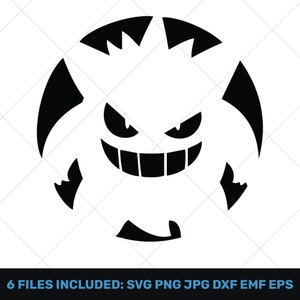 Gengar Gengar silhouet Vector Pokemon svg png jpg dxf emf eps