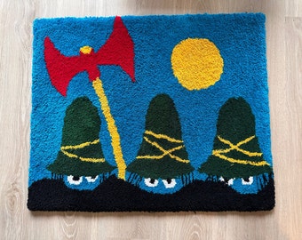 三人の強盗の敷物