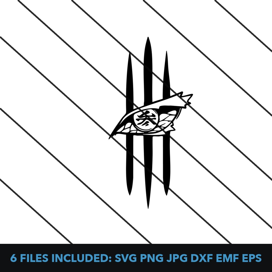 Akaza Eye Demon Slayer Silhouette Vector Svg Png Jpg Dxf Emf Eps - Etsy