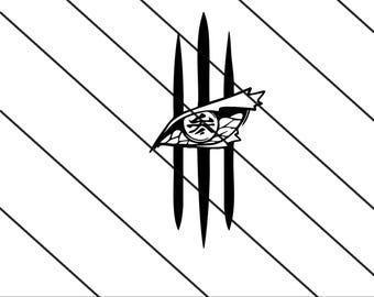 猗窩座の目 鬼滅の刃 シルエット ベクター svg png jpg dxf emf eps