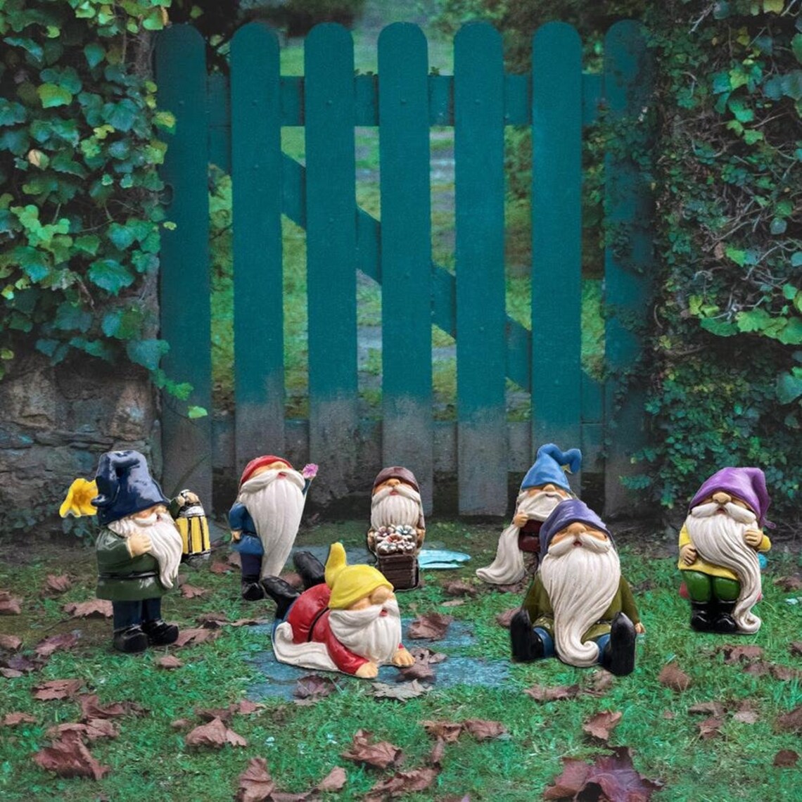 7PCS/Set Mini Dwarf Figurine Garden Miniature Collectible Etsy