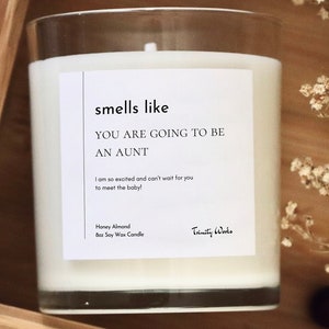 Going to be an Aunt Gift Custom Gift for Aunt Pregnancy Announcement Aunt Gift from Baby New Aunt Gift Candle Gift for Aunt Cool Aunt Gift