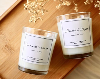 Elegant Personalized Wedding Favor for Guests - Unique Bulk Wedding Candle Favor  - Engagement Favors - Custom Favors for Engagement Party