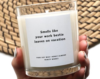 Work Bestie on Vacation Gift - Funny Gift for Co-worker Leave - Gift for Work BFF - Colleague Maternity Leave Gift - Gift for Colleague